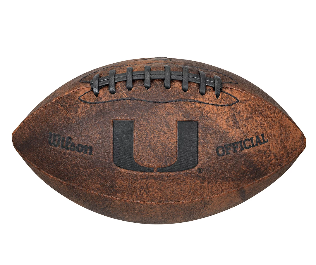 Miami University 9" Throwback Football Vintage logo