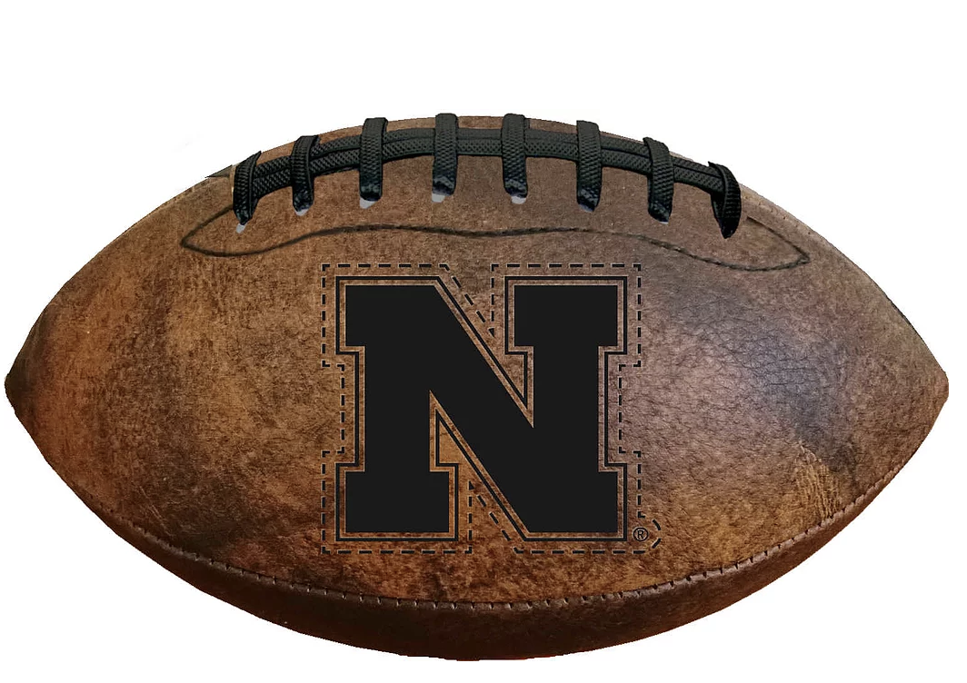 Nebraska 9" Throwback Football Vintage logo