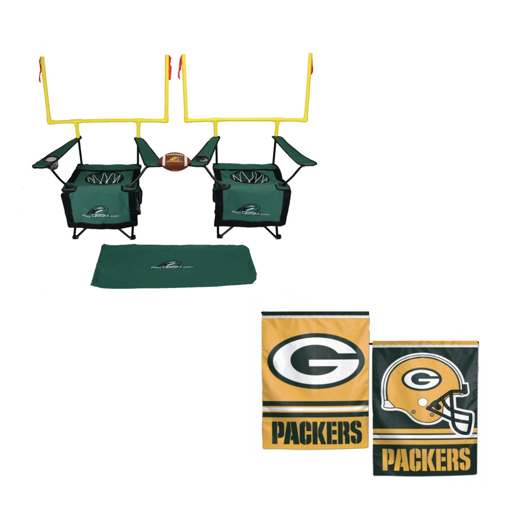 packers bundle - contains 1   game and 1 green bay packer flag