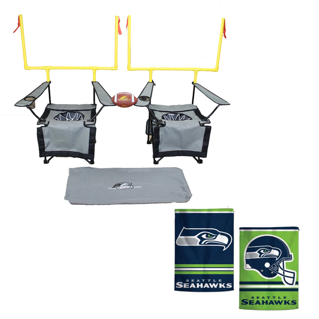 Seattle Seahawks Bundle - Contains 1   game and 1 Seattle Seahawks Flag (SilverSet)